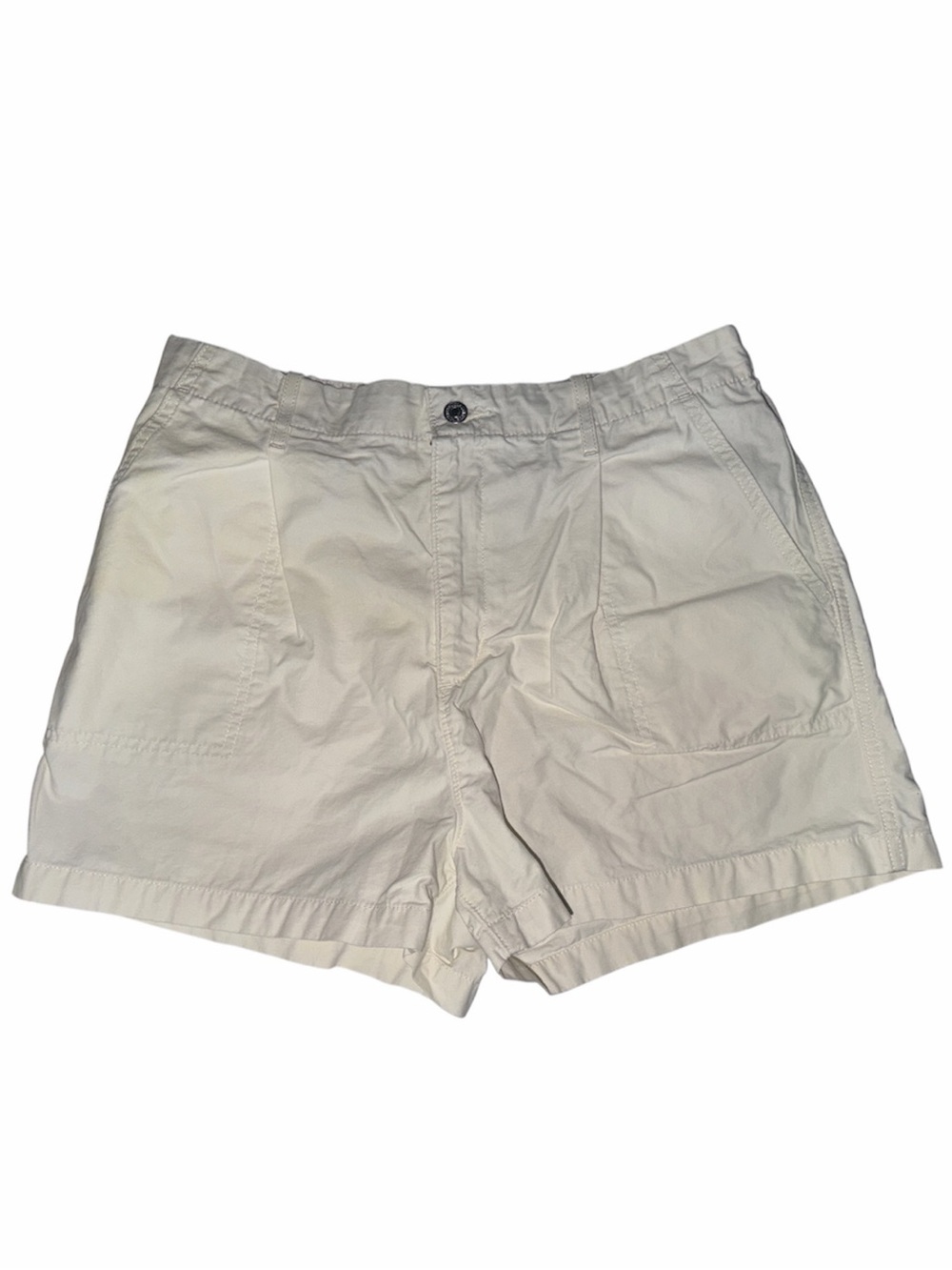 Levi’s Pleated Utility Shorts Cream Cotton High Rise Size 31